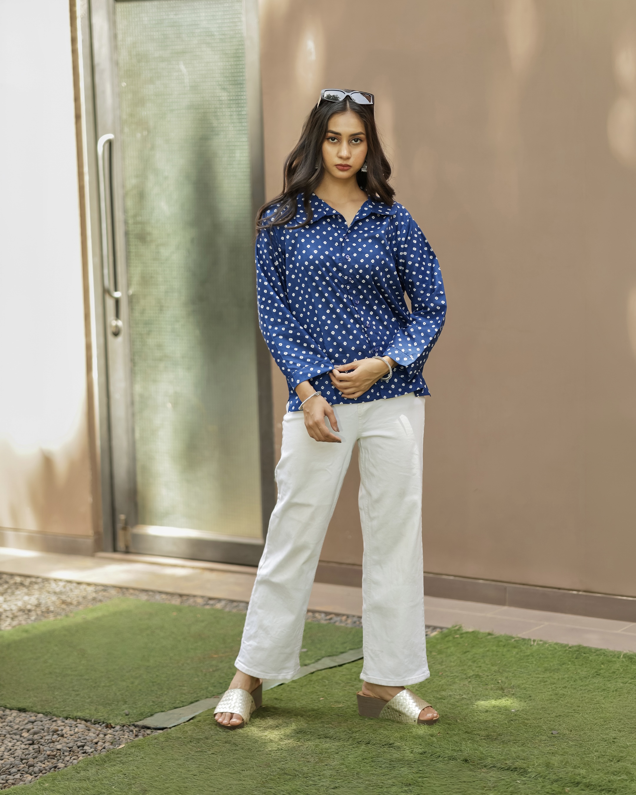 Stylish Printed Cotton Shirt Top for Women | Casual & Office Wear thumbnail 3