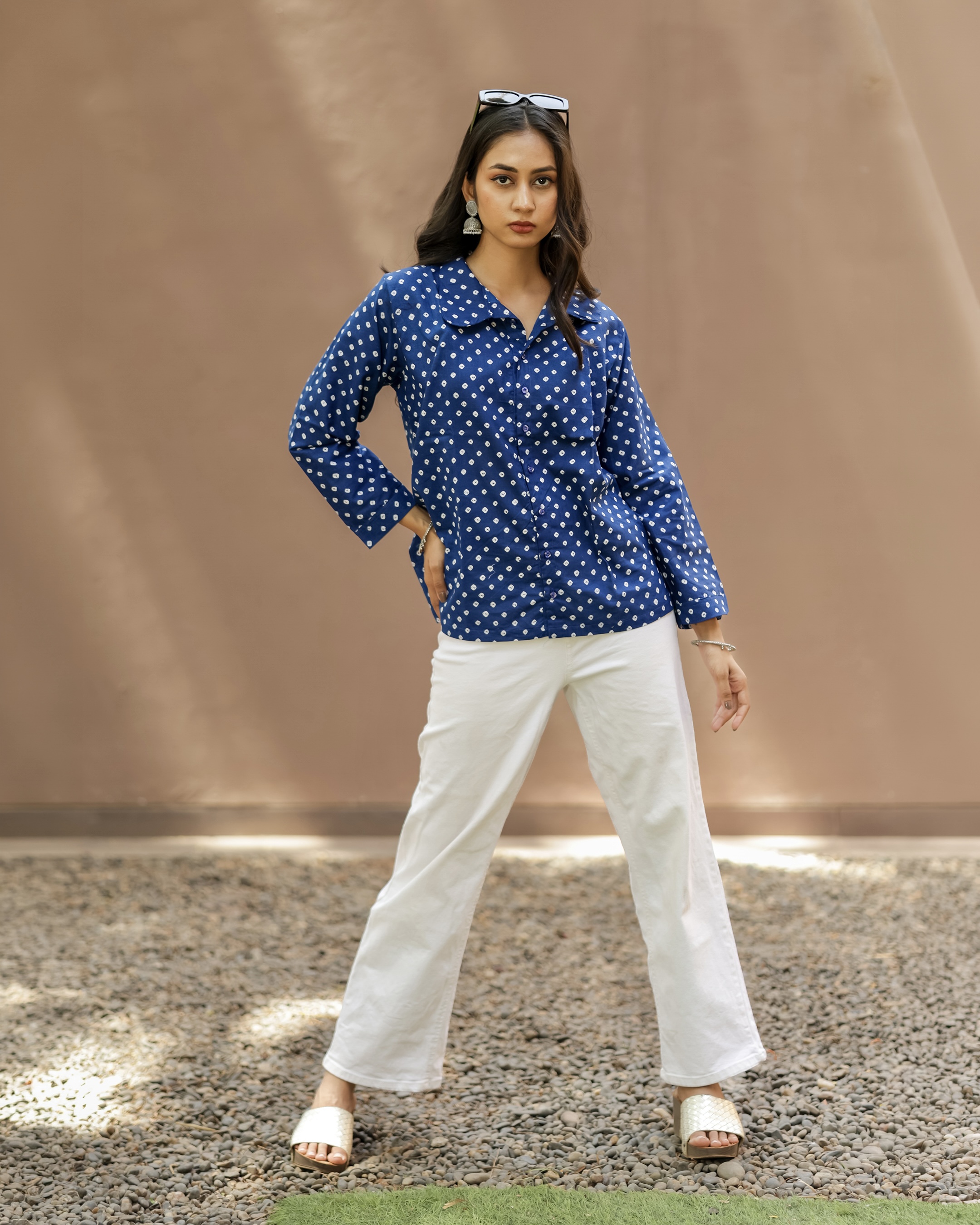 Stylish Printed Cotton Shirt Top for Women | Casual & Office Wear thumbnail 5